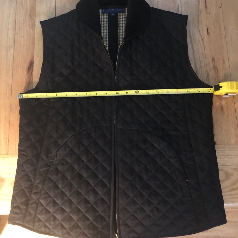Black quiltad vest by J McLaughlin